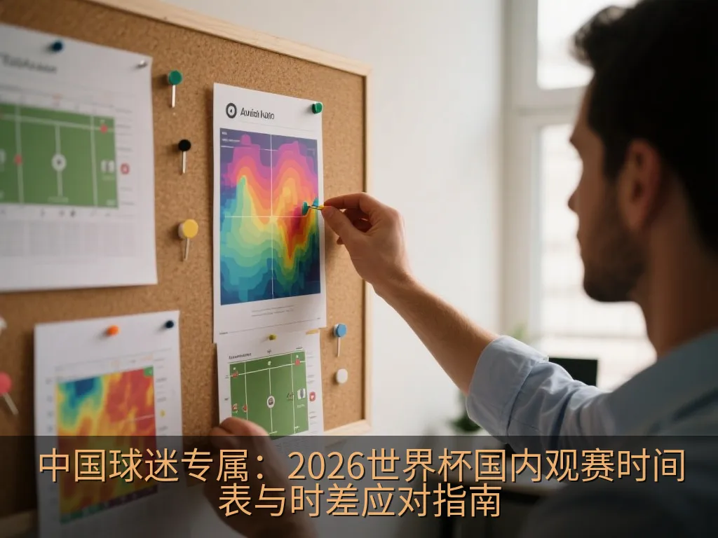 中国球迷在清晨舒适健康的居家观赛场景,桌上放着早餐与热茶